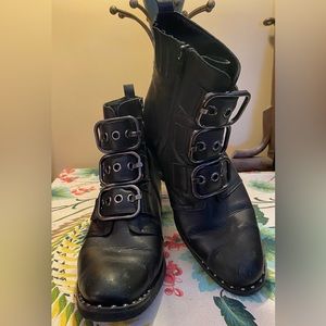 Bad ass Jeffrey Campbell leather Moto boots